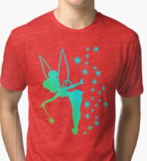 Tinkerbell Ombre Sillhouette Tri-blend T-Shirt