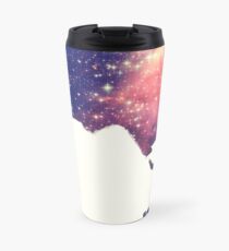 Painting the universe (Colorful Negative Space Art) Travel Mug