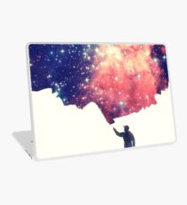 Painting the universe (Colorful Negative Space Art) Laptop Skin