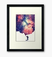 Painting the universe (Colorful Negative Space Art) Framed Print
