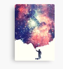 Painting the universe (Colorful Negative Space Art) Metal Print