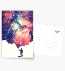 Painting the universe (Colorful Negative Space Art) Postcards