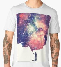 Painting the universe (Colorful Negative Space Art) Men's Premium T-Shirt