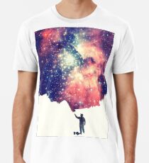 Painting the universe (Colorful Negative Space Art) Men's Premium T-Shirt