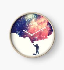 Painting the universe (Colorful Negative Space Art) Clock