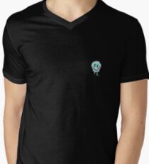 Holographischer schmelzender smiley T-Shirt mit V-Ausschnitt für Männer
