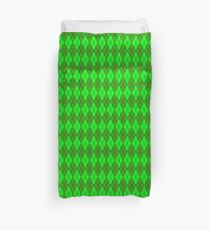Green and Green Argyle Duvet Cover