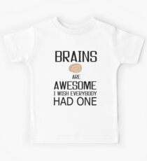 Funny Brains gift, skull mind wisdom costume tees shirts Kids Tee