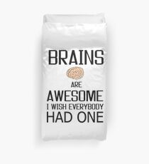 Funny Brains gift, skull mind wisdom costume tees shirts Duvet Cover
