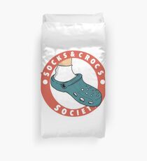 Socks & Crocs society crest Duvet Cover