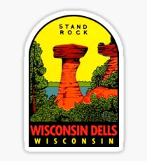 Wisconsin Dells Stand Rock Vintage Travel Decal Sticker