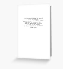 isaiah 43:2- troubled waters Greeting Card