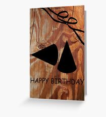 Happy Birthday Wood Grain Design Greeting Card