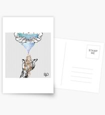 Süchtiger mit einem Stift Postkarten