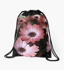 African Daisy Zion Red Drawstring Bag
