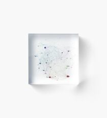 Programming Languages Influence Network 2014 Full - White Background Acrylic Block