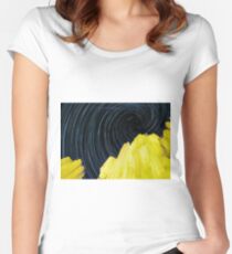 Night long exposure Women's Fitted Scoop T-Shirt