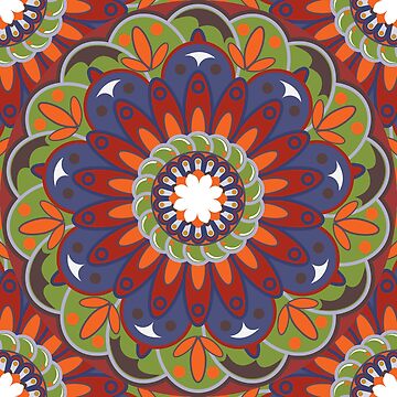 Paisley Pattern - Mandala, Mosaic, Flower Print' Sticker