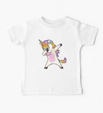 Dabbing Unicorn Shirt Hip Hop Dap Pose Baby Tee