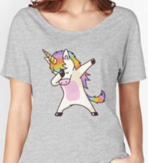Dabbing Unicorn Shirt Hip Hop Dap Pose Women's Relaxed Fit T-Shirt
