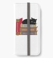 Dark literature cat books lovers iPhone Wallet/Case/Skin