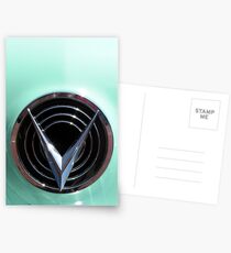 Retro chrome Buick V radiant decoration Postcards
