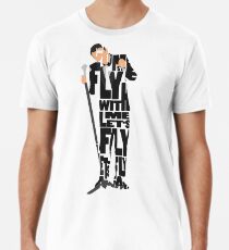 Typografische und minimalistische Frank Sinatra Illustration Männer Premium T-Shirts