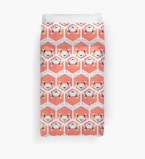 Red Panda Honeycomb Duvet Cover
