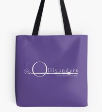Ollivanders Logo in Weiß Tote Bag