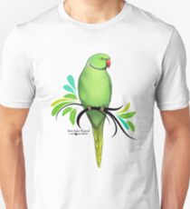 Green Indian Ringneck Parrot Unisex T-Shirt