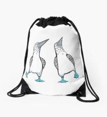 Blue Footed Boobies - Birds Drawstring Bag
