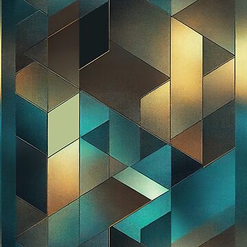 Artwork thumbnail, Vintage Gold Blue pattern by guidonr1