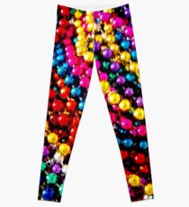 "MARDI GRAS BEADS" Art Deco Print Leggings