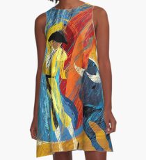 SPAIN; Vintage Bull Fight Advertising Print A-Line Dress