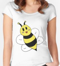 Cartoon Bumble Bee Women's Fitted Scoop T-Shirt