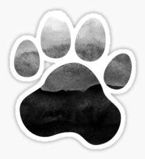 Gray Ombre Paw Print Sticker