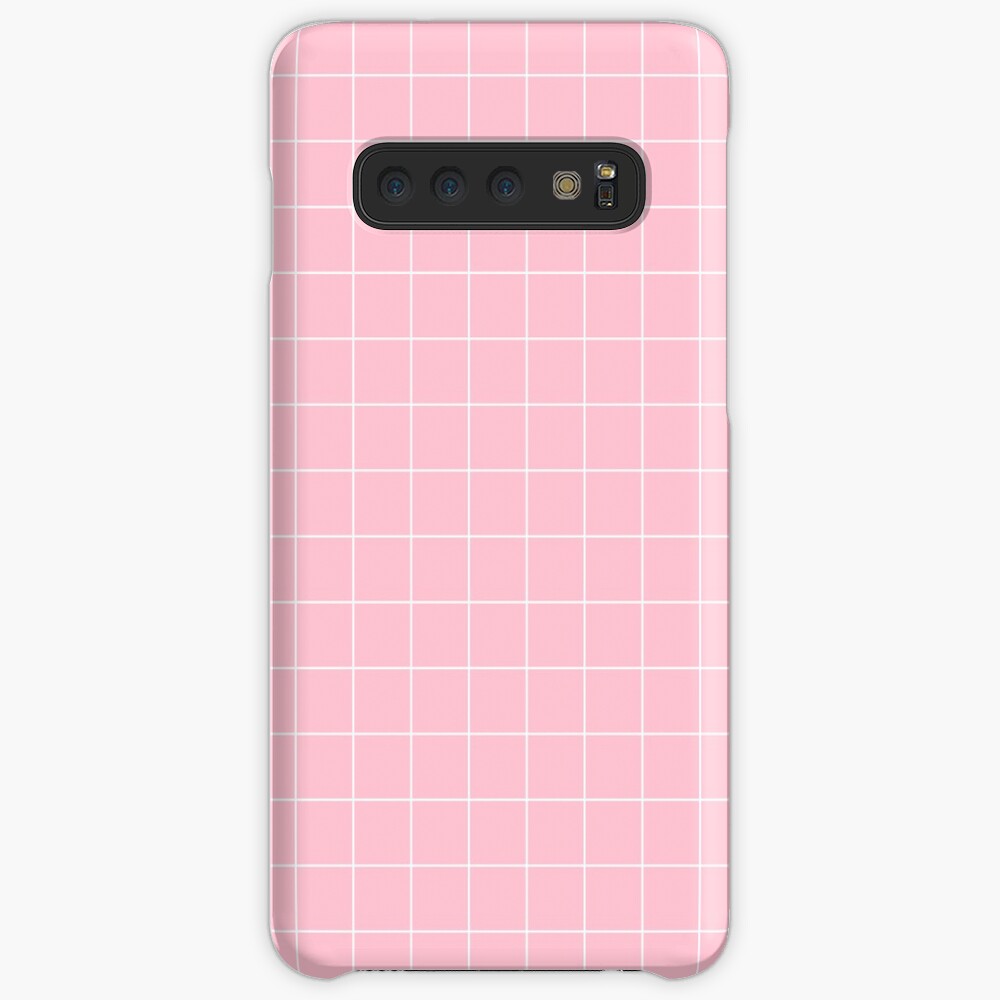 Pink Grid Case & Skin for Samsung Galaxy