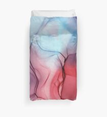 Flame Fired Alcohol Ink Painting Duvet Cover