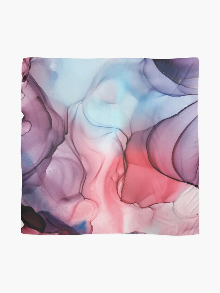 Alternate view of Flame Fired Alcohol Ink Painting Scarf