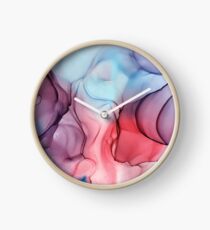 Flame Fired Alcohol Ink Painting Clock