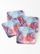 Flame Fired Alcohol Ink Painting Coasters