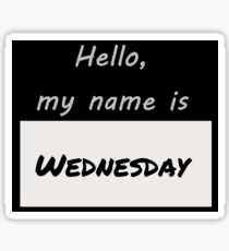 Wednesday Nametag Sticker