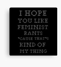 feminist rants jess day Canvas Print