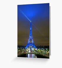 La Tour Eiffel En Bleu Greeting Card