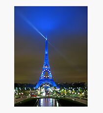 La Tour Eiffel En Bleu Photographic Print