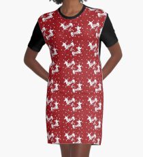Merry & Bright Christmas Graphic T-Shirt Dress
