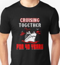Top T-shirt For 40th Wedding Anniversary, Fashion Anniversary Gifts For Couple Unisex T-Shirt