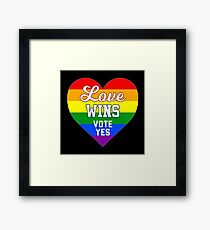 yes vote in marriage equality Framed Print