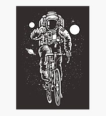 Bicycling Astronaut Photographic Print