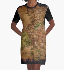 Map of Europe 1740 Graphic T-Shirt Dress